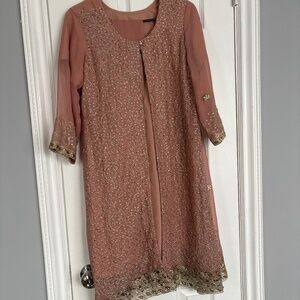 3 piece set - soft pink blush - beautiful shalwar kammez pakistani suit women